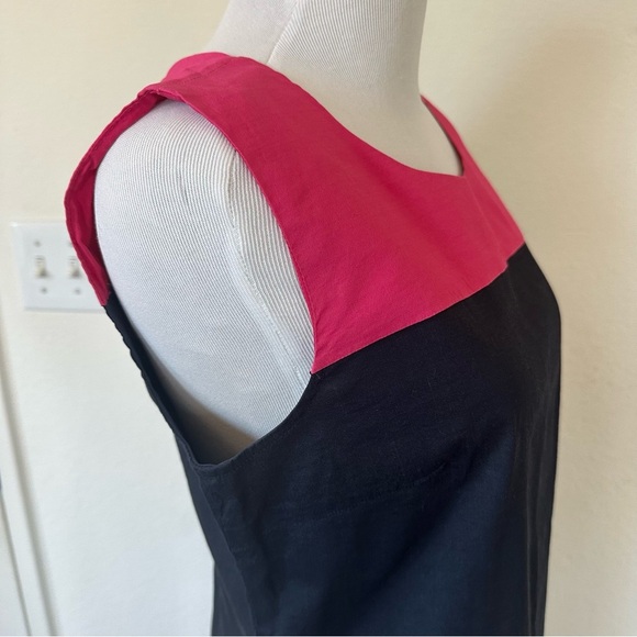 DKNY  Sheath Color block Sleeveless Dress Pink, Blue, and Black Size 6 - Picture 7 of 12